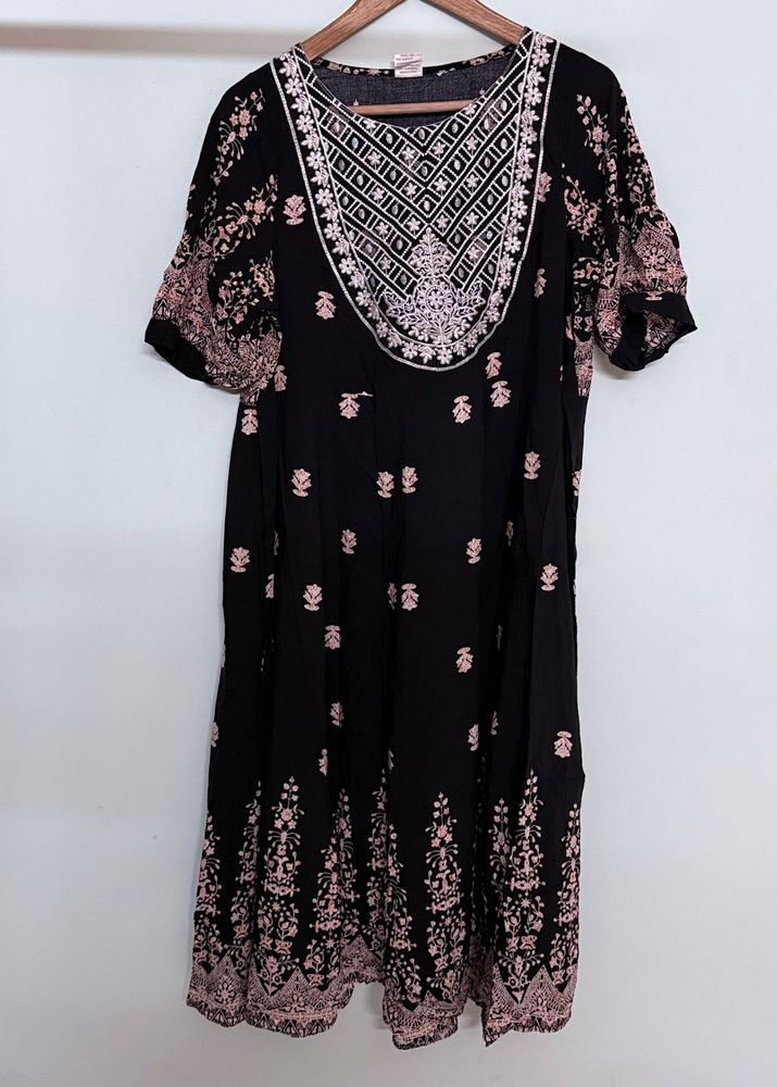 Boho Embroidered Midi Dress