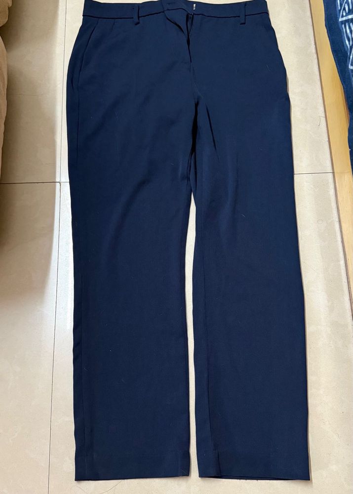 AND Straight Fit Trousers Mid Rise