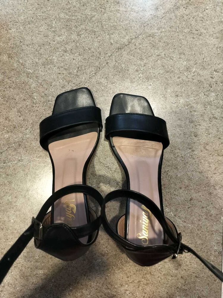 Black Ankle Strap Heels