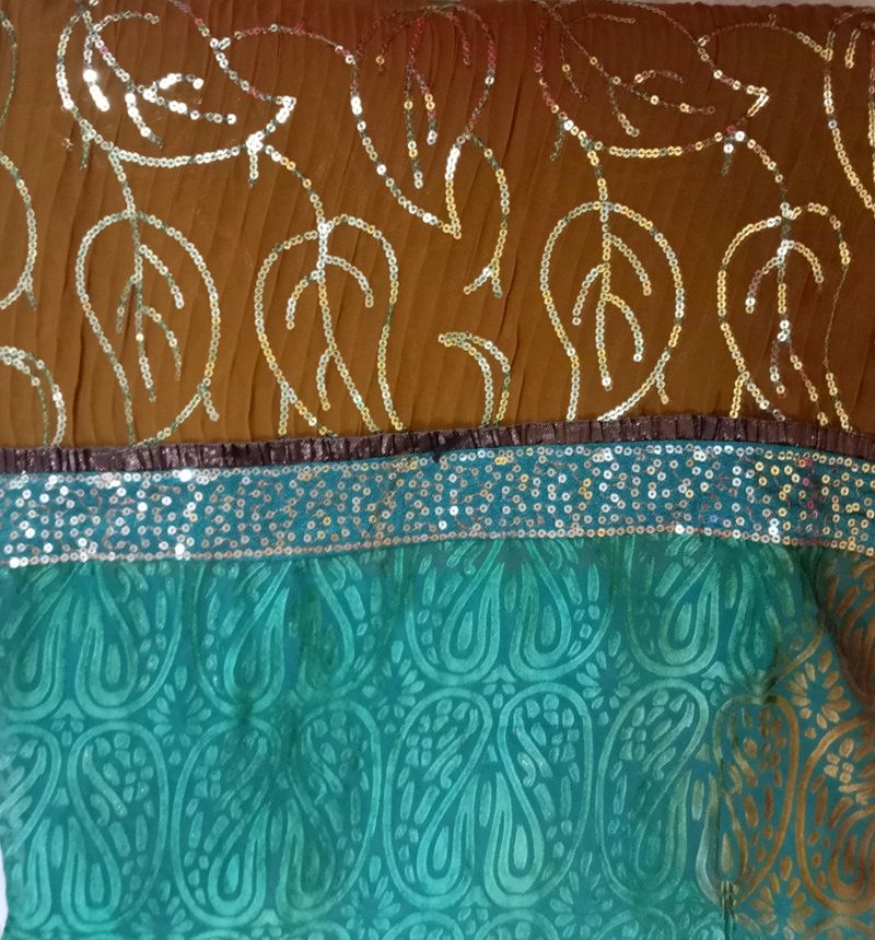 Double Shades Awesome Sari With Blouse