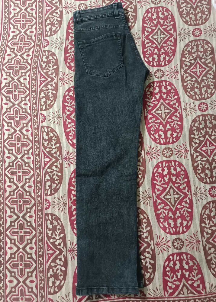 charcoal straight-fit Jeans