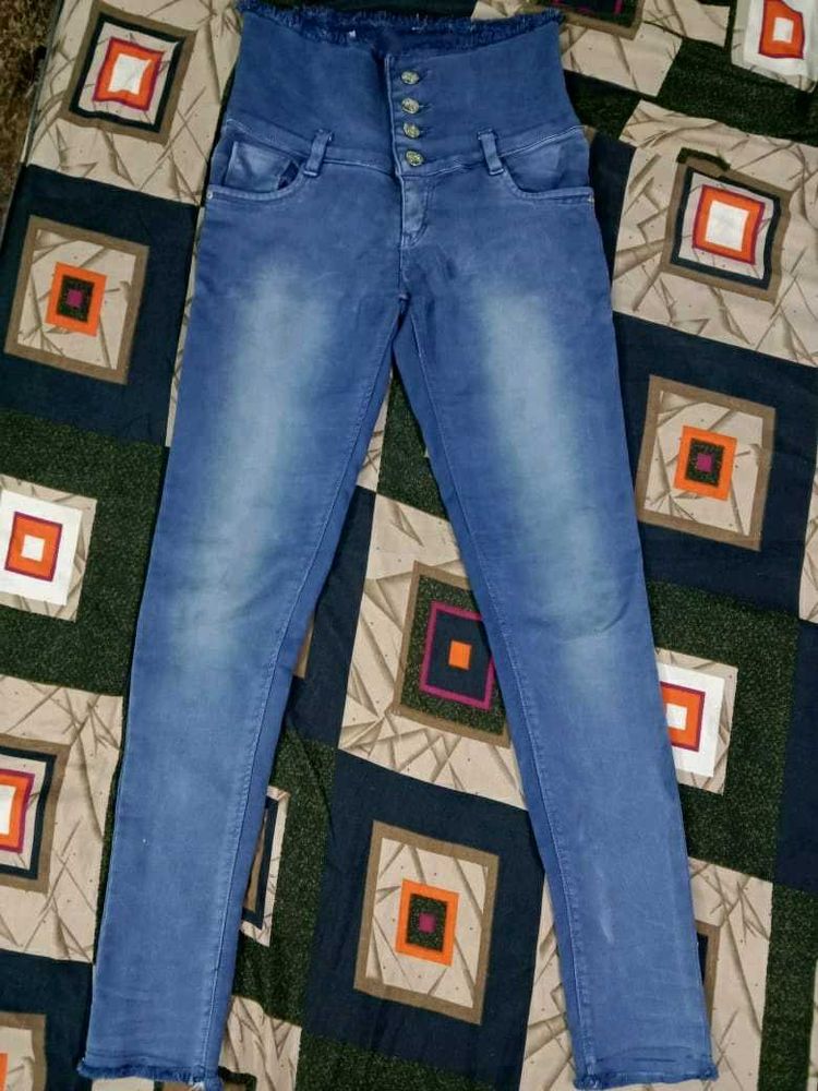 High Waisted Denim Jeans