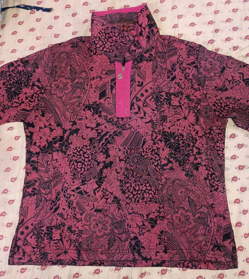 Patterned Pullover Top