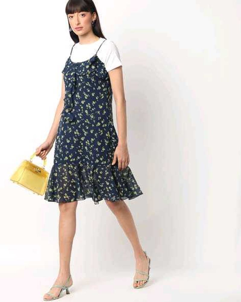 Floral Print Slip Dress - Trends Rio - XS