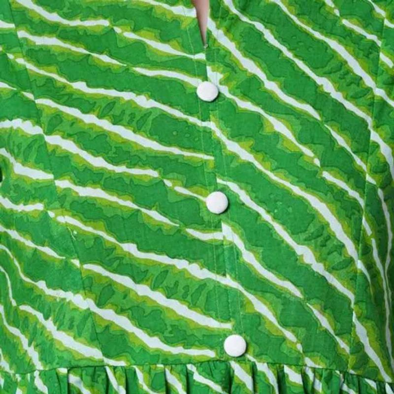 Green Printed Kurta One Dress Free