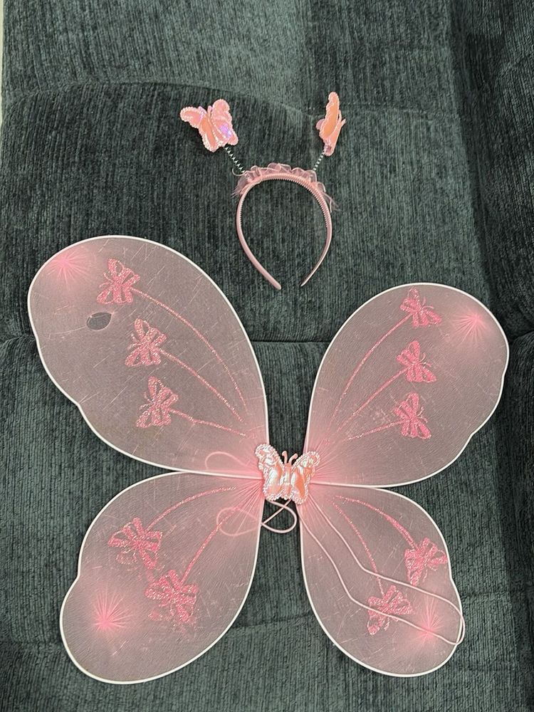 Pink Butterfly Wings Set