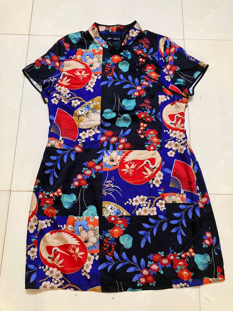 ZARA Floral Print Mini Dress