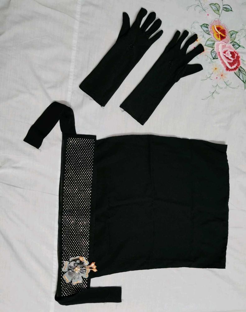 Abaya Nose Piece And Hand Gloves
