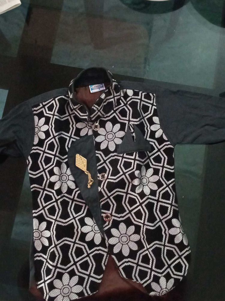 Geometric Floral Print Jacket
