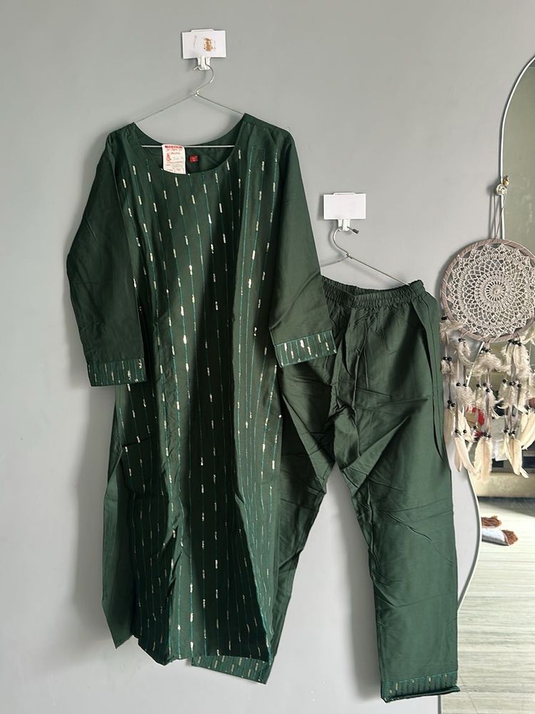 Green Kurta Set