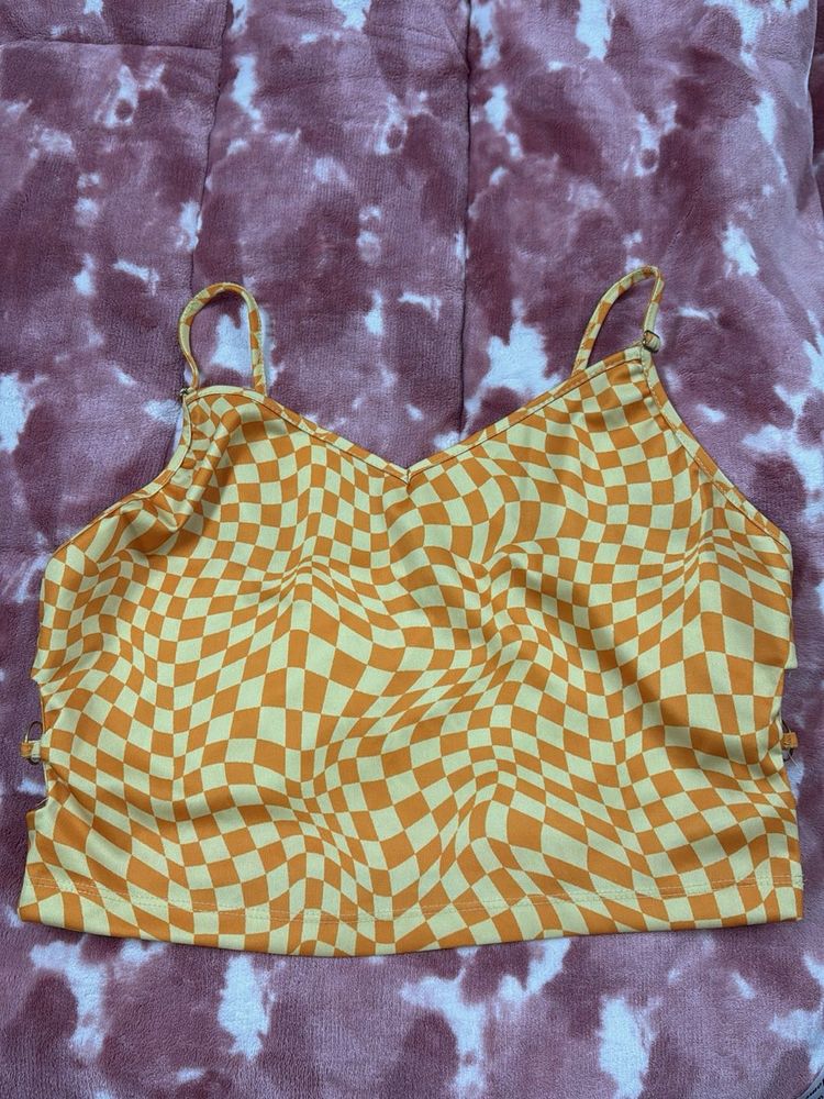 Checkered Cami Crop Top