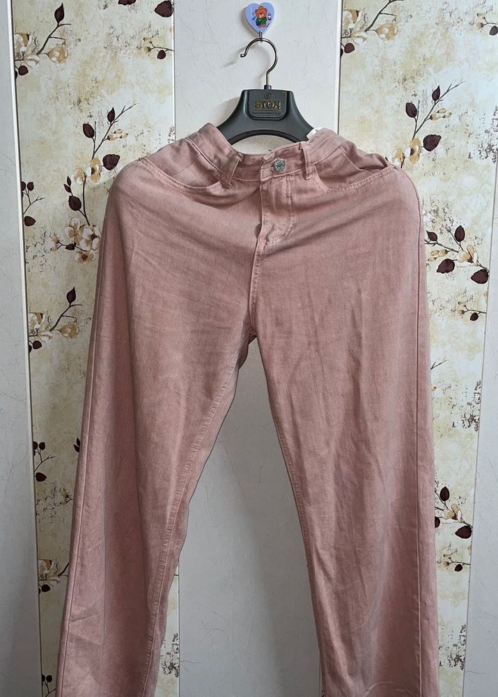 Straight Fit Light Pink Jeans
