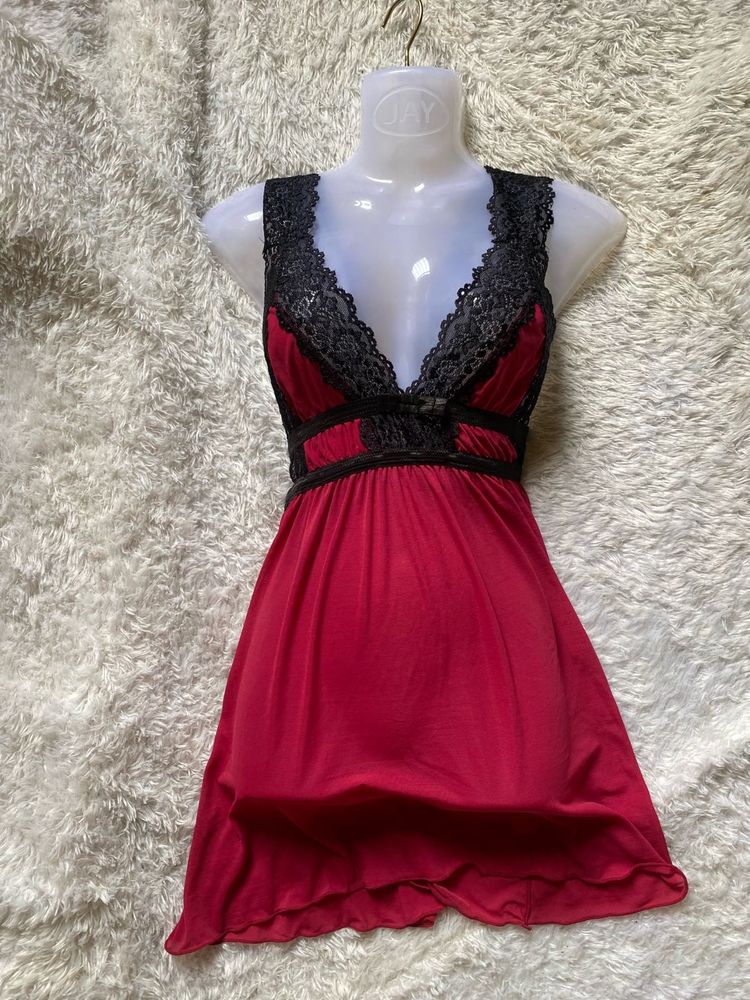 Rose Pink &amp; Black Lace Lingerie