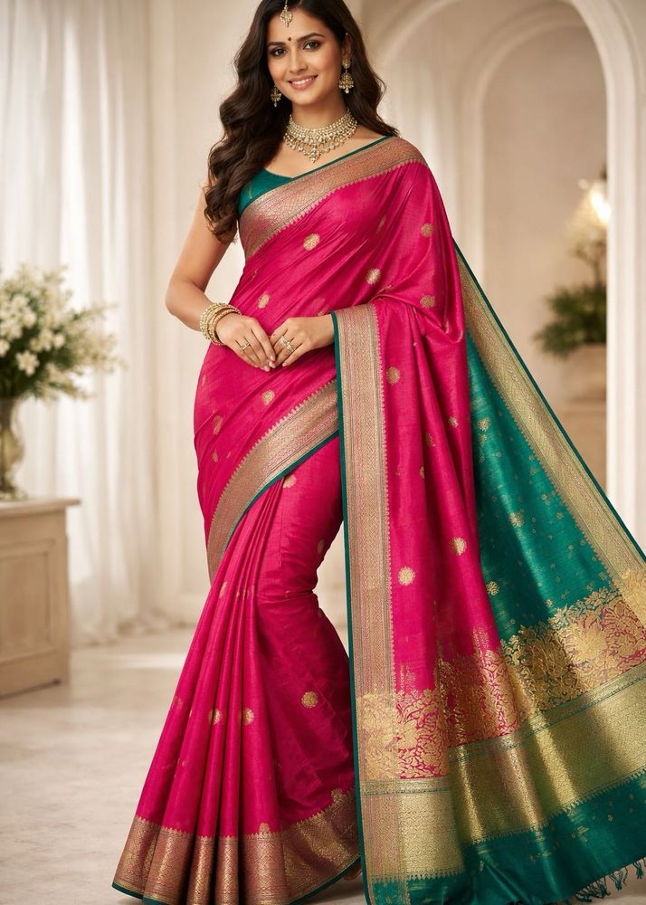 Stylish maroon saree
