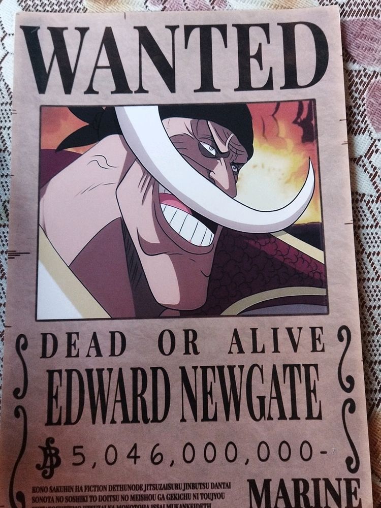 One Piece Whitebeard Wanted Poster