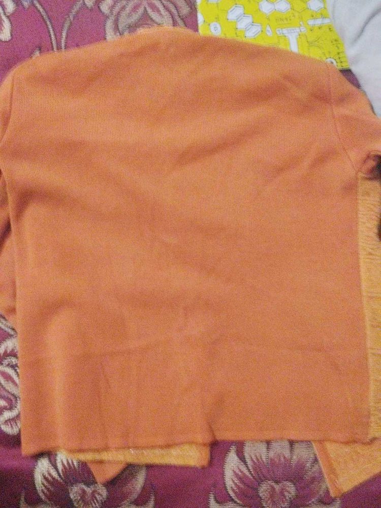 Orange Long Sleeve Top