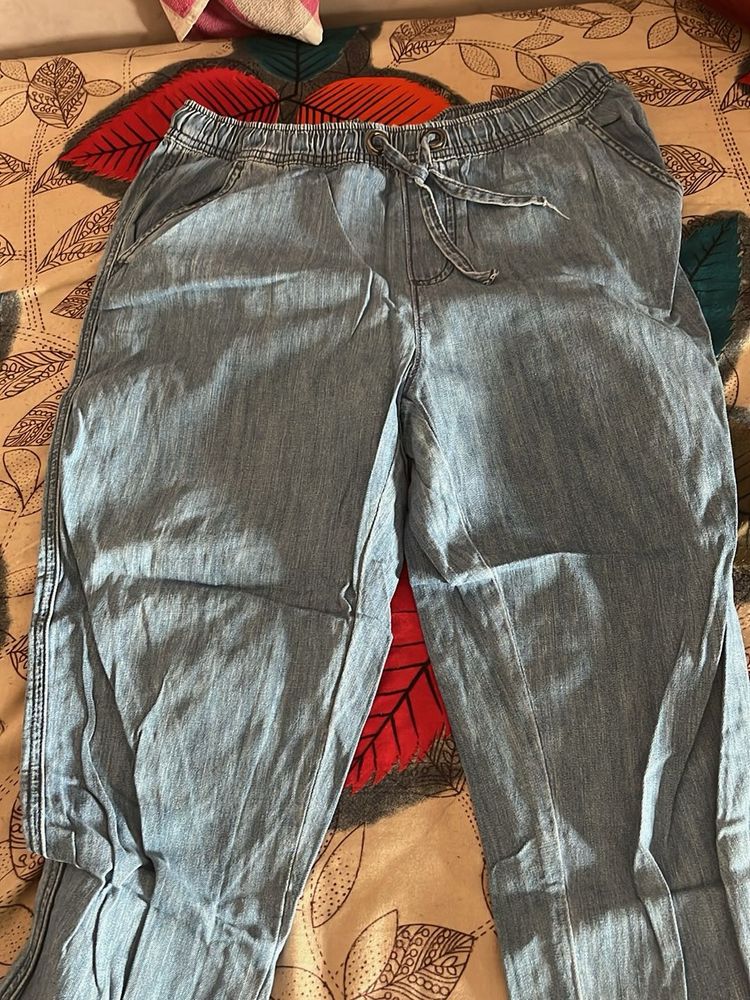 Light Blue Casual Pants