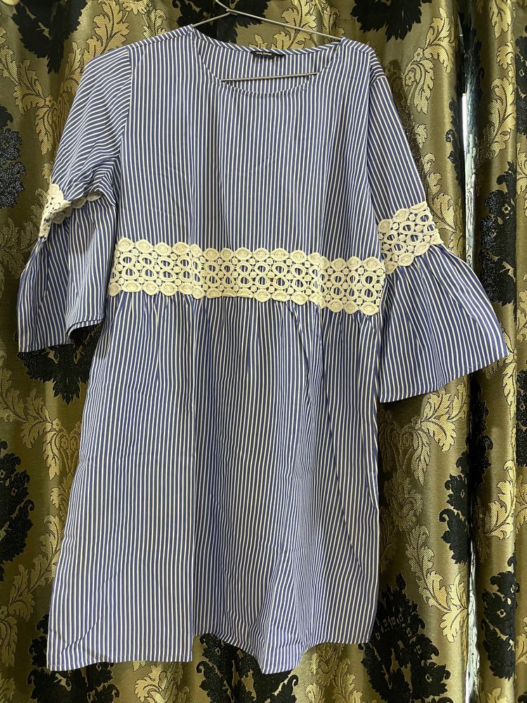 Sky blue tunic dress