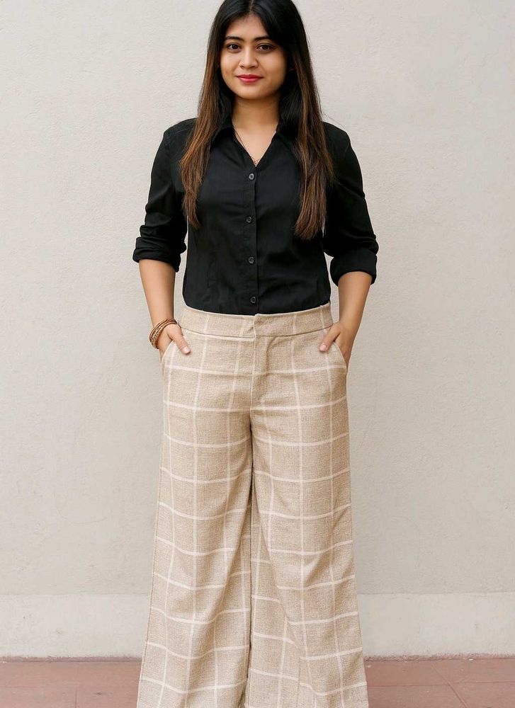 🌙Timeless Black Semi Full-Sleeve Polyester Top🌙