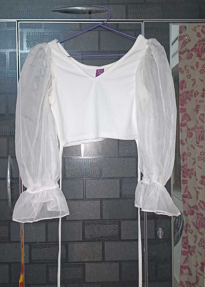 White Top With Threads