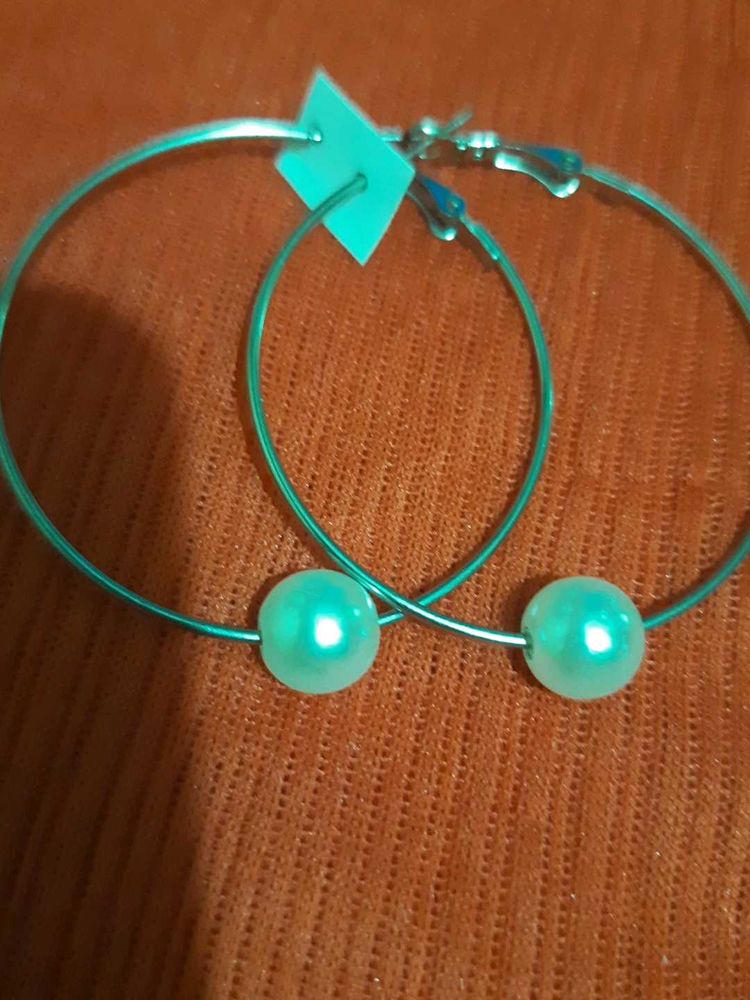 Pearl Hoop Earrings