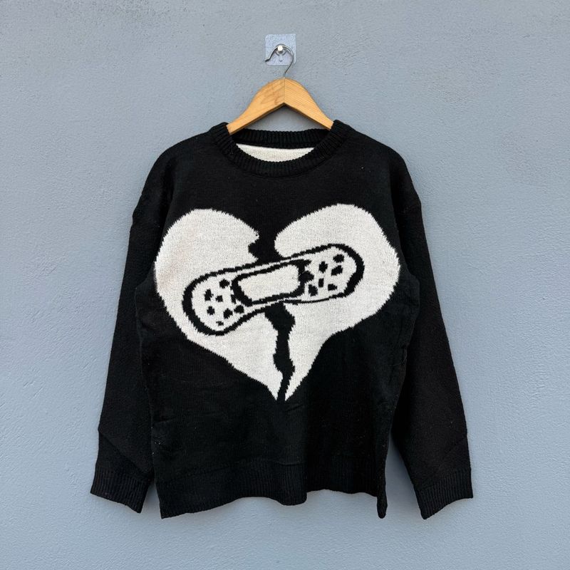 Heart Patch Sweater