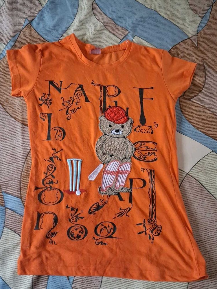 Cute Orange Graphic Tee