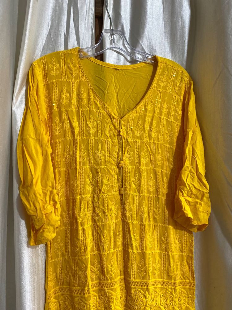 Mastard Sequins Kurta