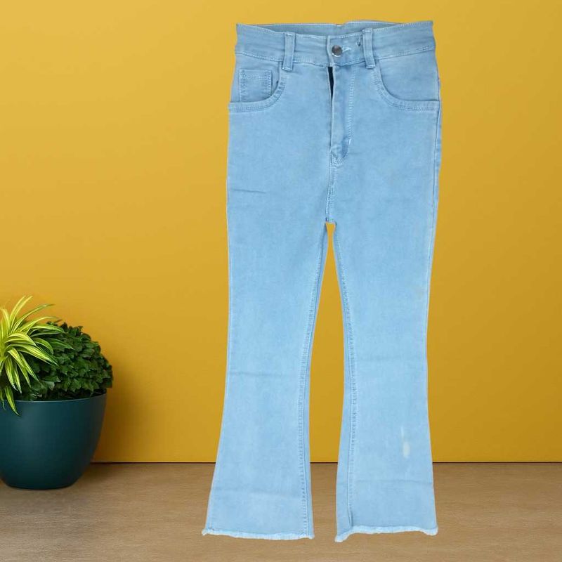 women blue bootcut jeans size 24 (O-26)
