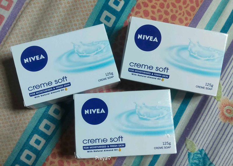 Nivea Cream Soft For All Type Skin(125g) 3 Pieces