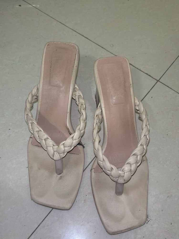Braided Strap Heel Sandals