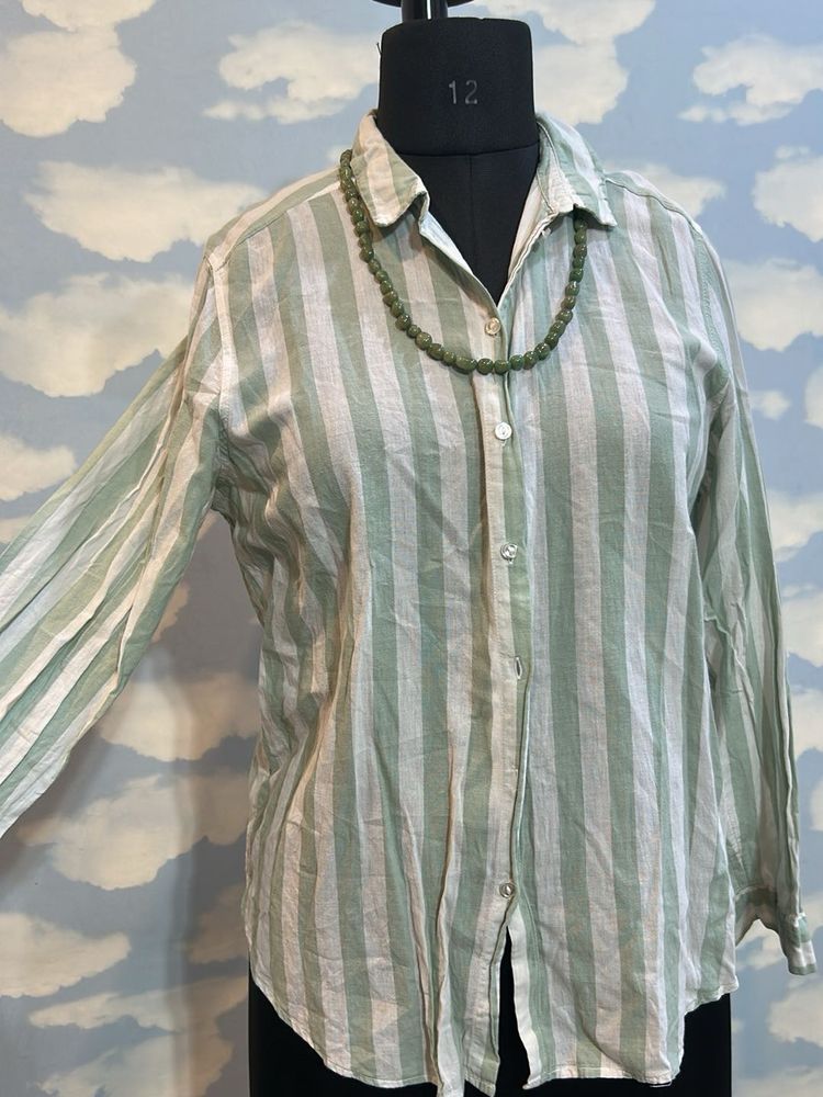 Striped Button-Down Shirt