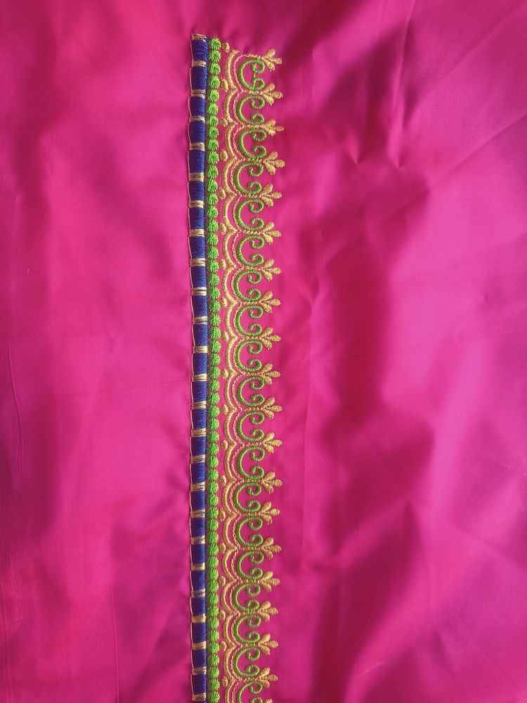 Pink Embroidered Fabric