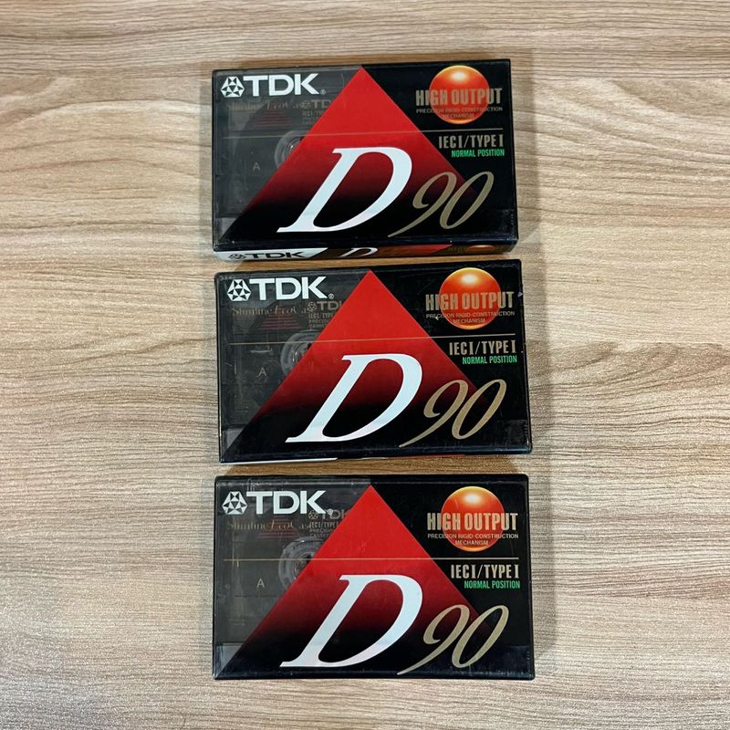 3 TDK D90 Audio Cassette Blank