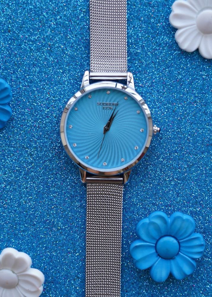 Blue Stainless Steel Watch For Women