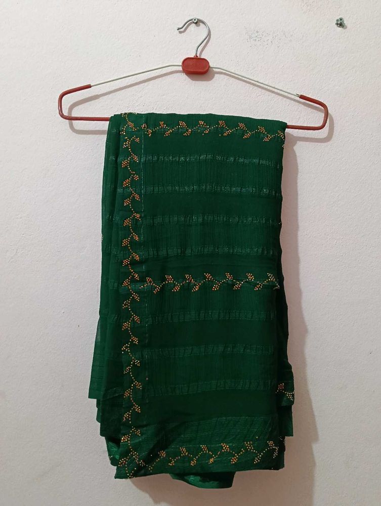 Elegant Green Saree