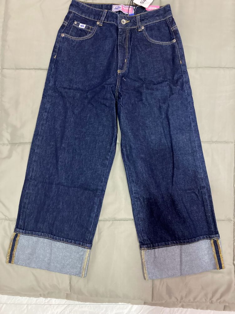 SUPERDRYPheobe Wide Leg Jeans with Upturned Hems