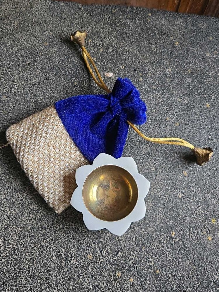 Marble Diya 🪔  with Pouch