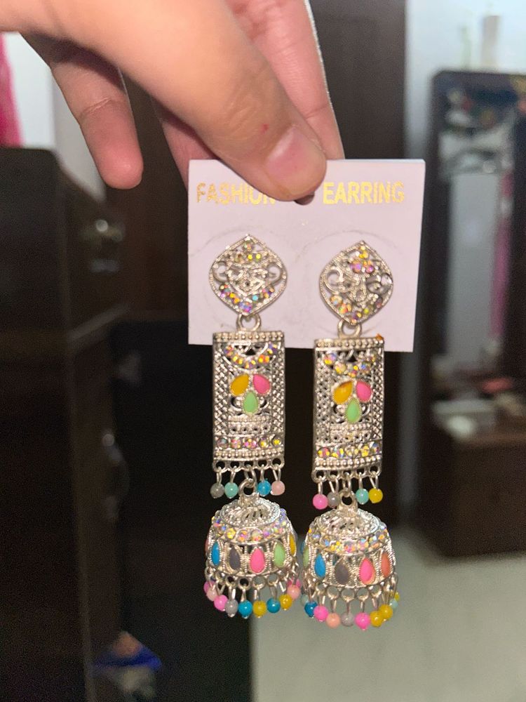 Colorful Jhumka Earrings
