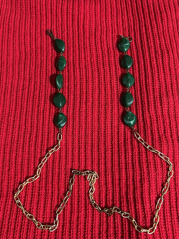 Green Stone Eyewear Chain