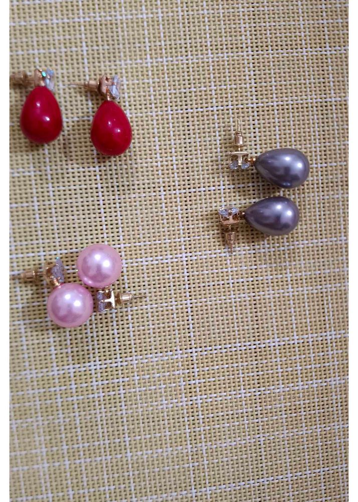 Pearl Drop Earring Set
