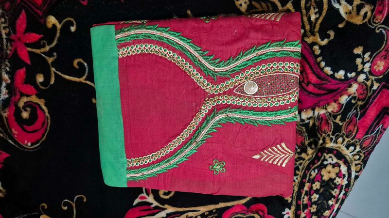 pack of 2 Embroidered Dress Material( with mild di