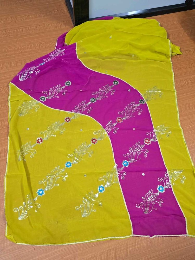 Colorful Embroidered Saree