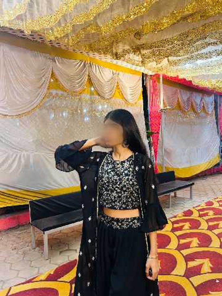 Elegant Black Palazzo Suit Set