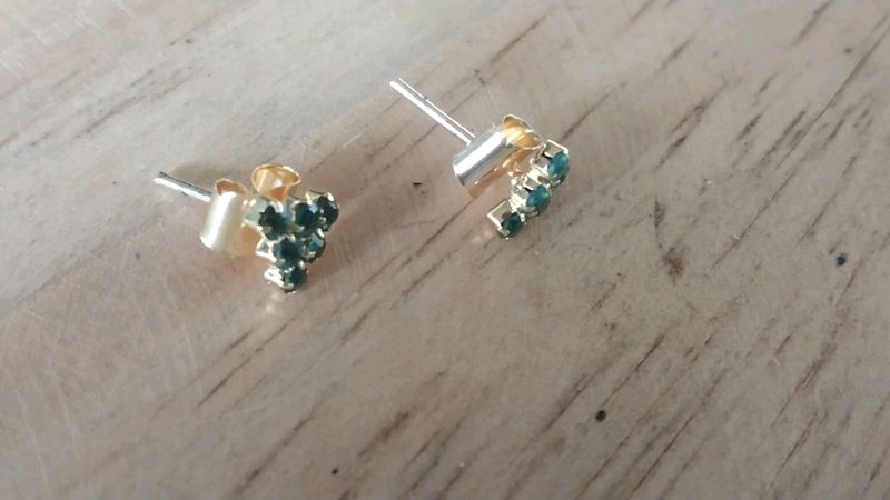 Light Blue Triangle stud Earring