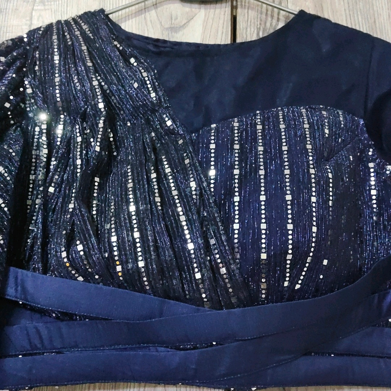 blue party wear dress 1