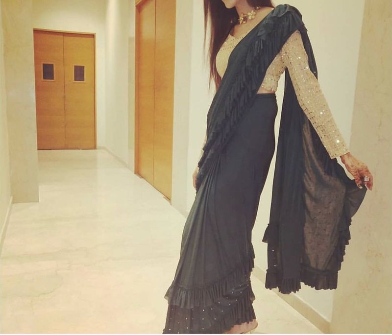 Elegant Ruffle Saree