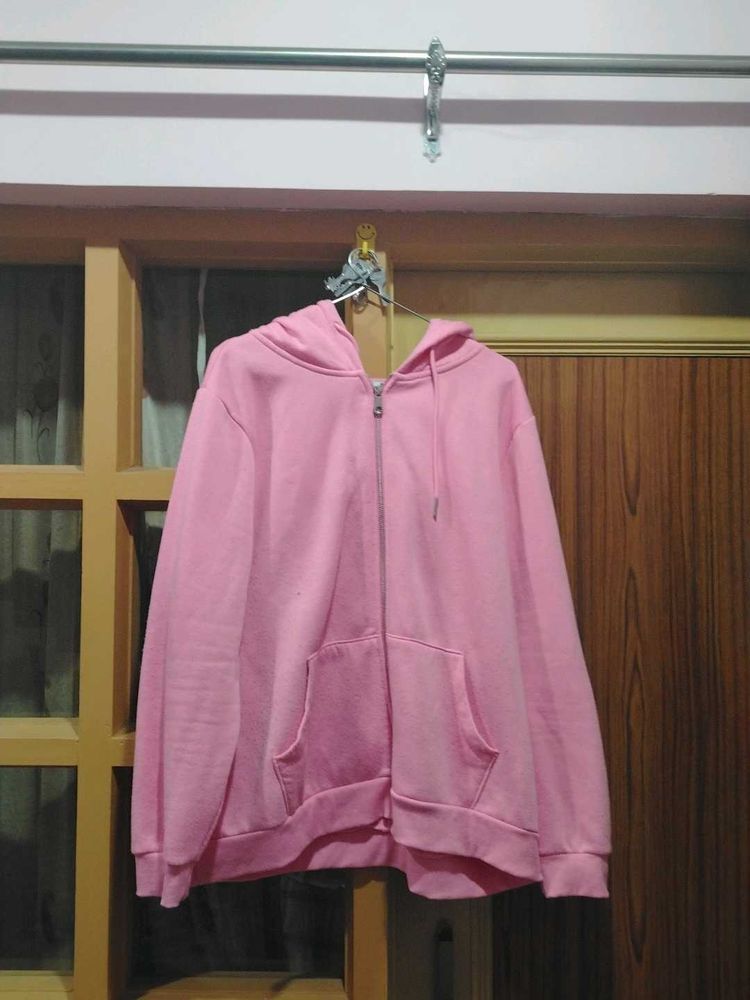 Pink Zip-Up Hoodie