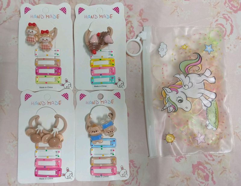 Beautiful Hair Clip &amp; Rubber Band