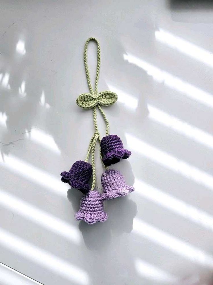 Crochet Flower Car Charm